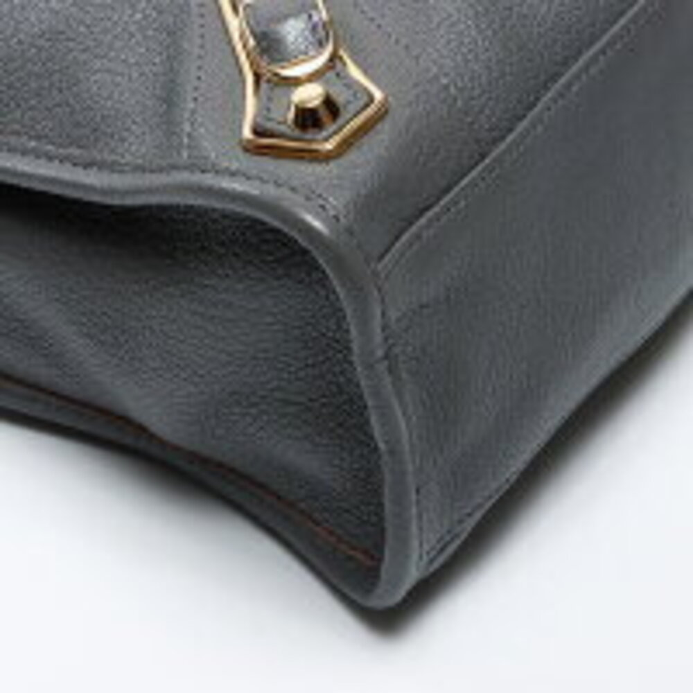 Balenciaga City Metallic Leather Shoulder Bag Gray - Picture 6 of 13